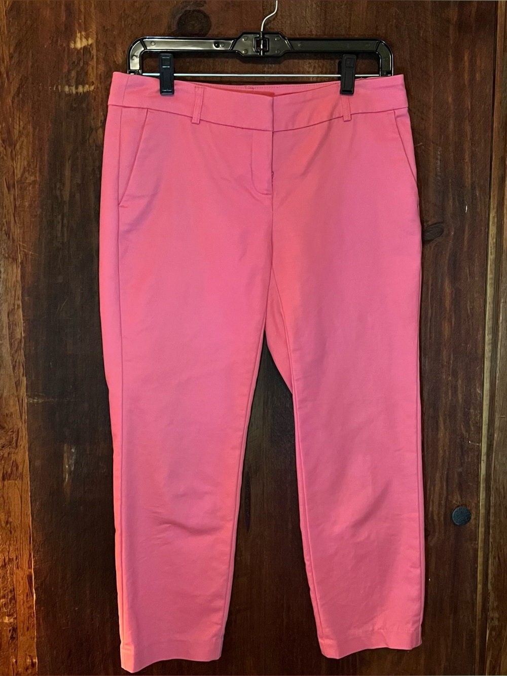 Dalia Collection Bright Pink Cropped Ankle Pants